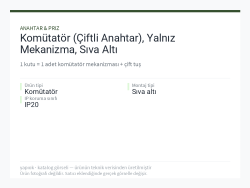 Komütatör (Çiftli Anahtar), Yalnız Mekanizma, Sıva Altı