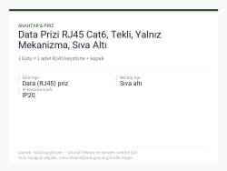 Data Prizi RJ45 Cat6, Tekli, Yalnız Mekanizma, Sıva Altı