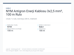 NYM Antigron Enerji Kablosu 3x2,5 mm², 100 m Rulo