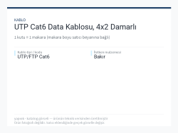 UTP Cat6 Data Kablosu, 4x2 Damarlı