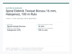 Spiral Elektrik Tesisat Borusu 16 mm, Halojensiz, 100 m Rulo