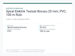 Spiral Elektrik Tesisat Borusu 20 mm, PVC, 100 m Rulo