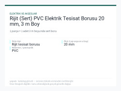 Rijit (Sert) PVC Elektrik Tesisat Borusu 20 mm, 3 m Boy