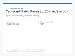 Yapışkanlı Kablo Kanalı 25x25 mm, 2 m Boy