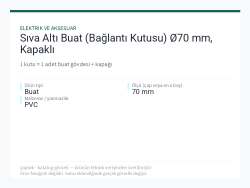 Sıva Altı Buat (Bağlantı Kutusu) Ø70 mm, Kapaklı