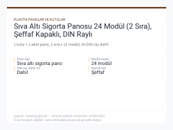 Sıva Altı Sigorta Panosu 24 Modül (2 Sıra), Şeffaf Kapaklı, DIN Raylı