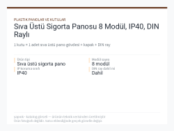 Sıva Üstü Sigorta Panosu 8 Modül, IP40, DIN Raylı