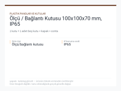 Ölçü / Bağlantı Kutusu 100x100x70 mm, IP65