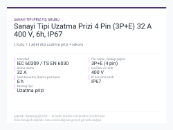 Sanayi Tipi Uzatma Prizi 4 Pin (3P+E) 32 A 400 V, 6h, IP67
