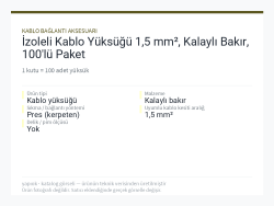 İzoleli Kablo Yüksüğü 1,5 mm², Kalaylı Bakır, 100lü Paket