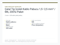 Çatal Tip İzoleli Kablo Pabucu 1,5–2,5 mm² / M6, 200lü Paket