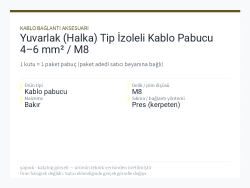 Yuvarlak (Halka) Tip İzoleli Kablo Pabucu 4–6 mm² / M8