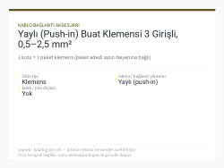 Yaylı (Push-in) Buat Klemensi 3 Girişli, 0,5–2,5 mm²