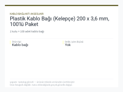Plastik Kablo Bağı (Kelepçe) 200 x 3,6 mm, 100lü Paket