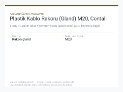 Plastik Kablo Rakoru (Gland) M20, Contalı