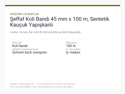 Şeffaf Koli Bandı 45 mm x 100 m, Sentetik Kauçuk Yapışkanlı