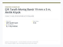 Çift Taraflı Montaj Bandı 19 mm x 5 m, Akrilik Köpük