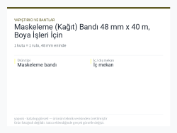 Maskeleme (Kağıt) Bandı 48 mm x 40 m, Boya İşleri İçin