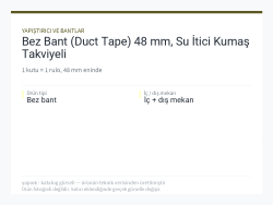 Bez Bant (Duct Tape) 48 mm, Su İtici Kumaş Takviyeli