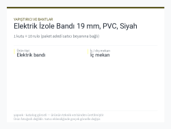 Elektrik İzole Bandı 19 mm, PVC, Siyah