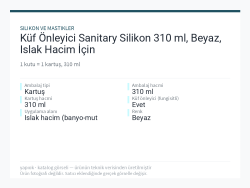 Küf Önleyici Sanitary Silikon 310 ml, Beyaz, Islak Hacim İçin