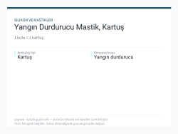 Yangın Durdurucu Mastik, Kartuş