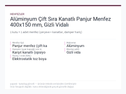 Alüminyum Çift Sıra Kanatlı Panjur Menfez 400x150 mm, Gizli Vidalı