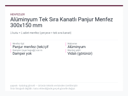 Alüminyum Tek Sıra Kanatlı Panjur Menfez 300x150 mm