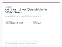 Alüminyum Lineer (Çizgisel) Menfez 1000x100 mm