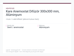 Kare Anemostat Difüzör 300x300 mm, Alüminyum