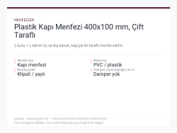 Plastik Kapı Menfezi 400x100 mm, Çift Taraflı