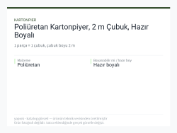 Poliüretan Kartonpiyer, 2 m Çubuk, Hazır Boyalı