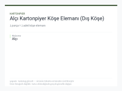 Alçı Kartonpiyer Köşe Elemanı (Dış Köşe)