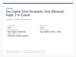 Dış Cephe Söve Stropiyeri, Sıva (Mineral) Kaplı, 2 m Çubuk