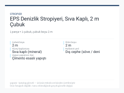EPS Denizlik Stropiyeri, Sıva Kaplı, 2 m Çubuk
