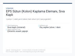 EPS Sütun (Kolon) Kaplama Elemanı, Sıva Kaplı
