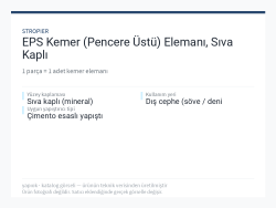 EPS Kemer (Pencere Üstü) Elemanı, Sıva Kaplı