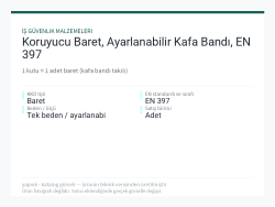 Koruyucu Baret, Ayarlanabilir Kafa Bandı, EN 397