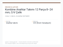 Kombine Anahtar Takımı 12 Parça 8–24 mm, CrV Çelik