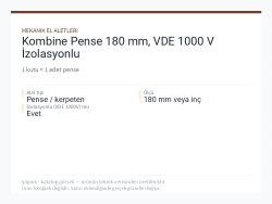 Kombine Pense 180 mm, VDE 1000 V İzolasyonlu
