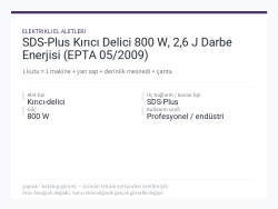 SDS-Plus Kırıcı Delici 800 W, 2,6 J Darbe Enerjisi (EPTA 05/2009)
