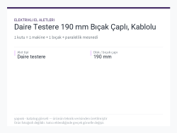 Daire Testere 190 mm Bıçak Çaplı, Kablolu
