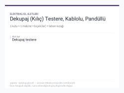 Dekupaj (Kılıç) Testere, Kablolu, Pandüllü