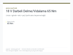 18 V Darbeli Delme/Vidalama 65 Nm