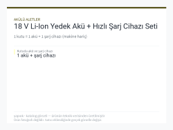 18 V Li-Ion Yedek Akü + Hızlı Şarj Cihazı Seti