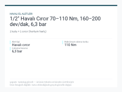 1/2" Havalı Cırcır 70–110 Nm, 160–200 dev/dak, 6,3 bar