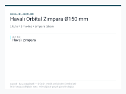 Havalı Orbital Zımpara Ø150 mm