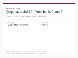 Çizgi Lazer 3x360°, Yeşil Işınlı, Class 2