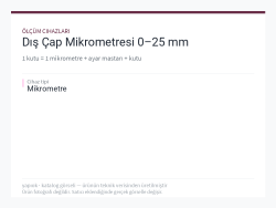 Dış Çap Mikrometresi 0–25 mm