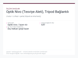 Optik Nivo (Tesviye Aleti), Tripod Bağlantılı